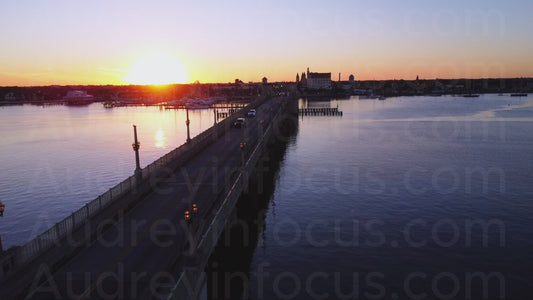 St.Augustine FL. Bridge of the Lions Aerial