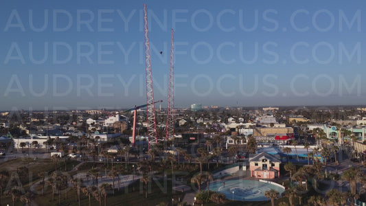 North Atlantic Coastal Tourist Cityscape - Aerial Footage